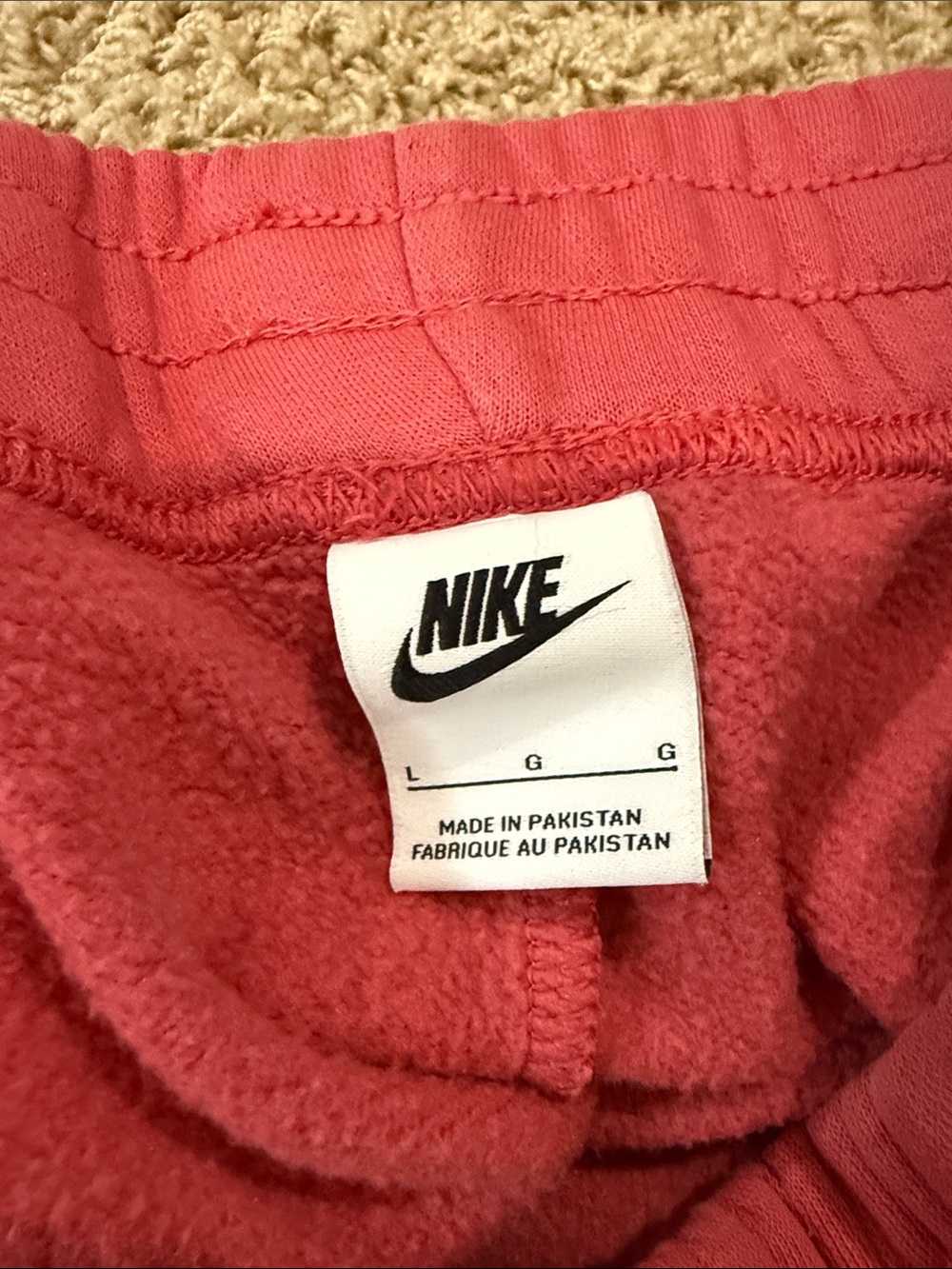 Nike Loose Fit Embroidered Logo Sweatpants | Women’s Large | Pink - Picture 4 of 5